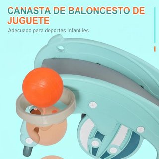 Balancín 3 en 1 Infantil Tobogán Canasta Verde