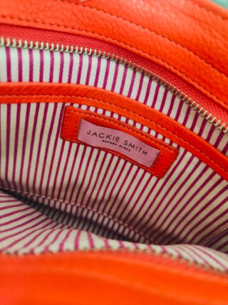 Bolso Jackie Smith Piel Azul/Rojo