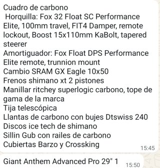 Bicicleta Giant Anthem Advanced Pro 1, 29 Talla S
