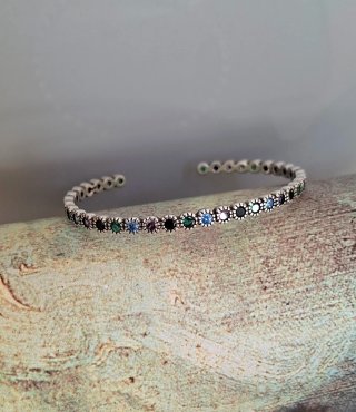 Pulsera Plata Circonitas Multicolor