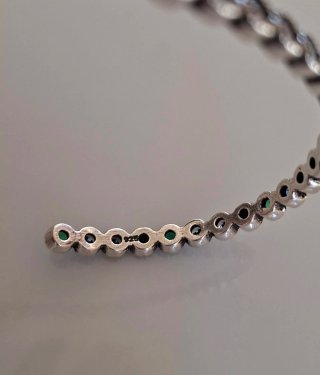 Pulsera Plata Circonitas Multicolor