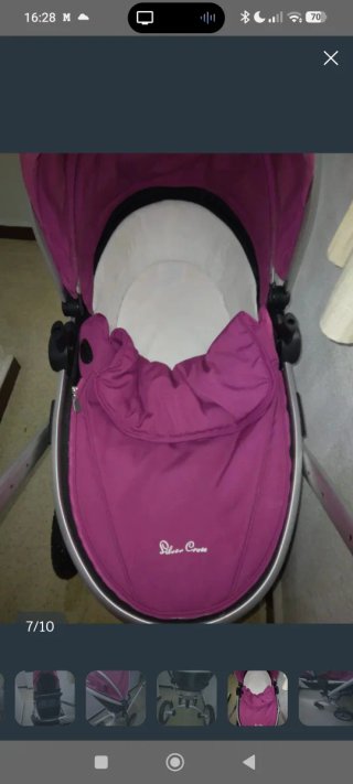 Carro de bebé rosa