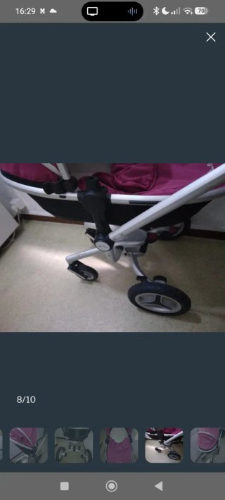 Carro de bebé rosa
