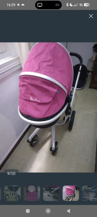 Carro de bebé rosa