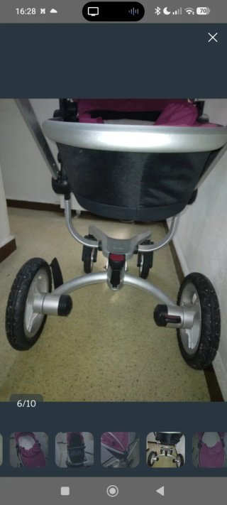 Carro de bebé rosa