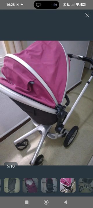 Carro de bebé rosa