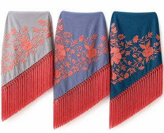 Mantoncillo Flamenca Bordado Coral