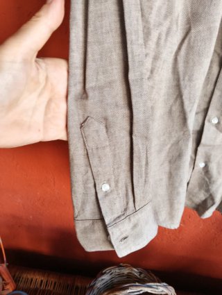 Camicia uomo manica lunga marrone