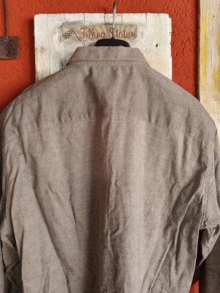 Camicia uomo manica lunga marrone