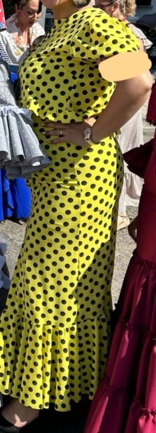 Traje Flamenco Dos Piezas Amarillo