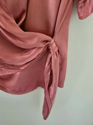 Blusa estilo Vintage rosa talla única