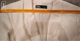 Blazer Zara Lino Frío Blanco