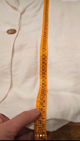 Blazer Zara Lino Frío Blanco