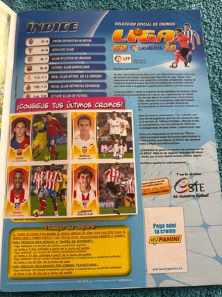Álbum Cromos Liga BBVA 2009-2010 Colecciones Este
