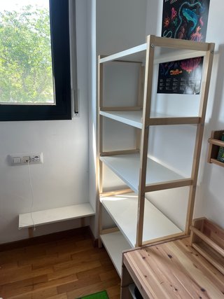 Estantería IKEA EKENABBEN Álamo y Blanco