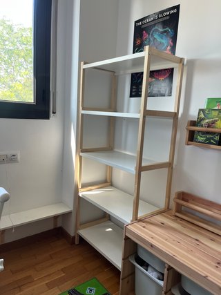 Estantería IKEA EKENABBEN Álamo y Blanco