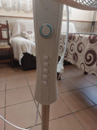 Ventilador Cecotec Pie Blanco y Azul