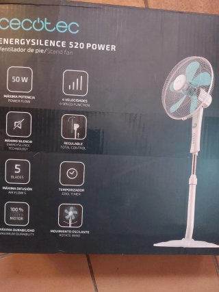 Ventilador Cecotec Pie Blanco y Azul