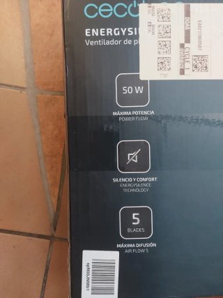 Ventilador Cecotec Pie Blanco y Azul