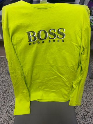 Camiseta Boss Manga Larga Verde Neón