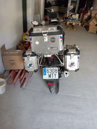 Moto 125 Trial Roja y Gris