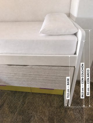 Cama nido juvenil 90x180 cm