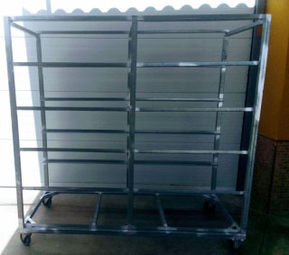 Carro industrial 6 niveles con ruedas