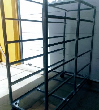 Carro industrial 6 niveles con ruedas