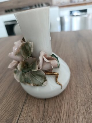 Vasetto porcellana vintage con fiore