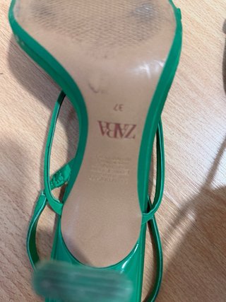 Sandalias Zara Verdes Talla 37