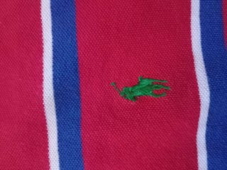 Polo Ralph Lauren a righe rosse e blu