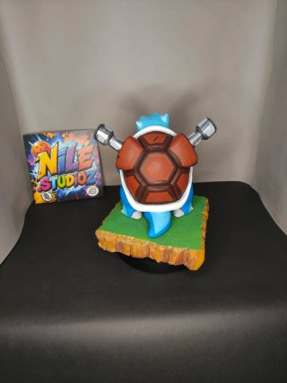 Figura Blastoise Pokémon resina pintada a mano