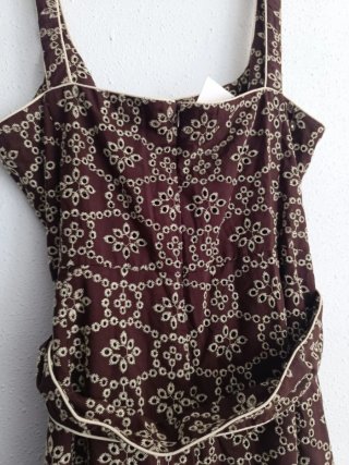 Mono largo Zara bordados perforados cinturón XL