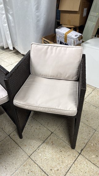 4 Sillas Mimbre Exterior + cojines