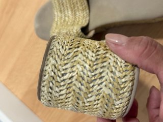 Sandalias cuña doradas talla 37