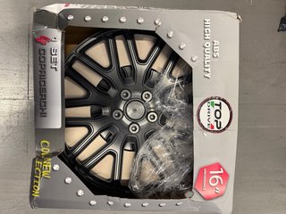 Juego 4 Tapacubos 16” Negro Deportivo