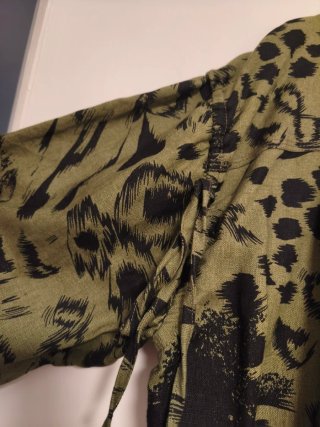 Vestido Bimba y Lola verde estampado