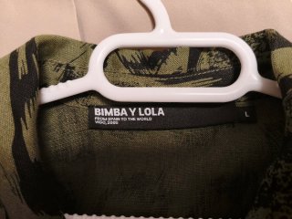 Vestido Bimba y Lola verde estampado