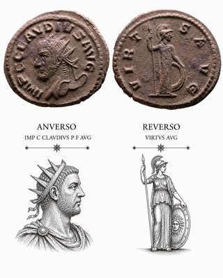 Moneda Romana Claudius II Gothicus