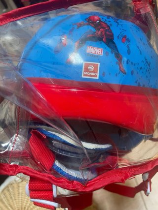 Set Patines Coderas Espinilleras Casco Spider-Man