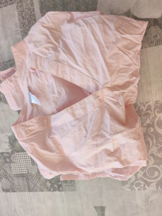 Camisa rosa Venca, manga 3/4
