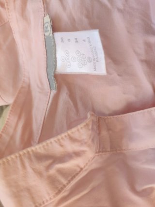 Camisa rosa Venca, manga 3/4