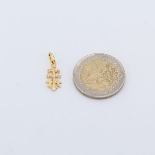 Cruz de oro de 18k. Peso: 0.60 gr.