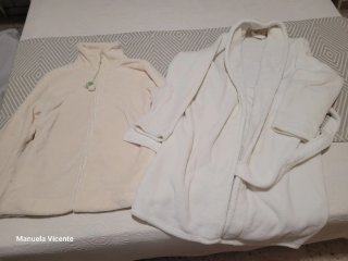 2 Bata polar blanca