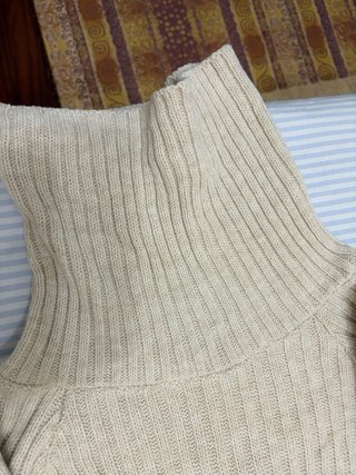 Vestido de punto invierno beige