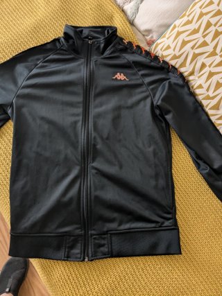 Chaqueta Kappa Talla M Negra y Naranja