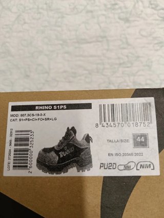 Zapatos de seguridad Trueno Hombre Gris/Naranja
