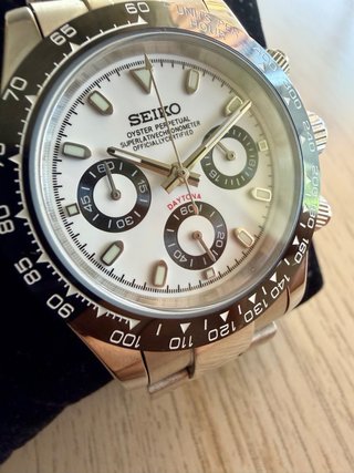 Seiko Mod Seitona Panda Acero 904L