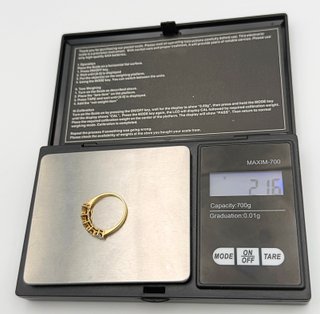 Anillo Oro 18k Circonitas 2.16 gr