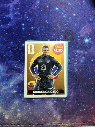Cromo Extra Moisés Caicedo Oro Panini